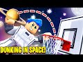 I WENT TO SPACE In Dunking SIMULATOR AND GOT BEST BALL AND JERSEY!! (Roblox)