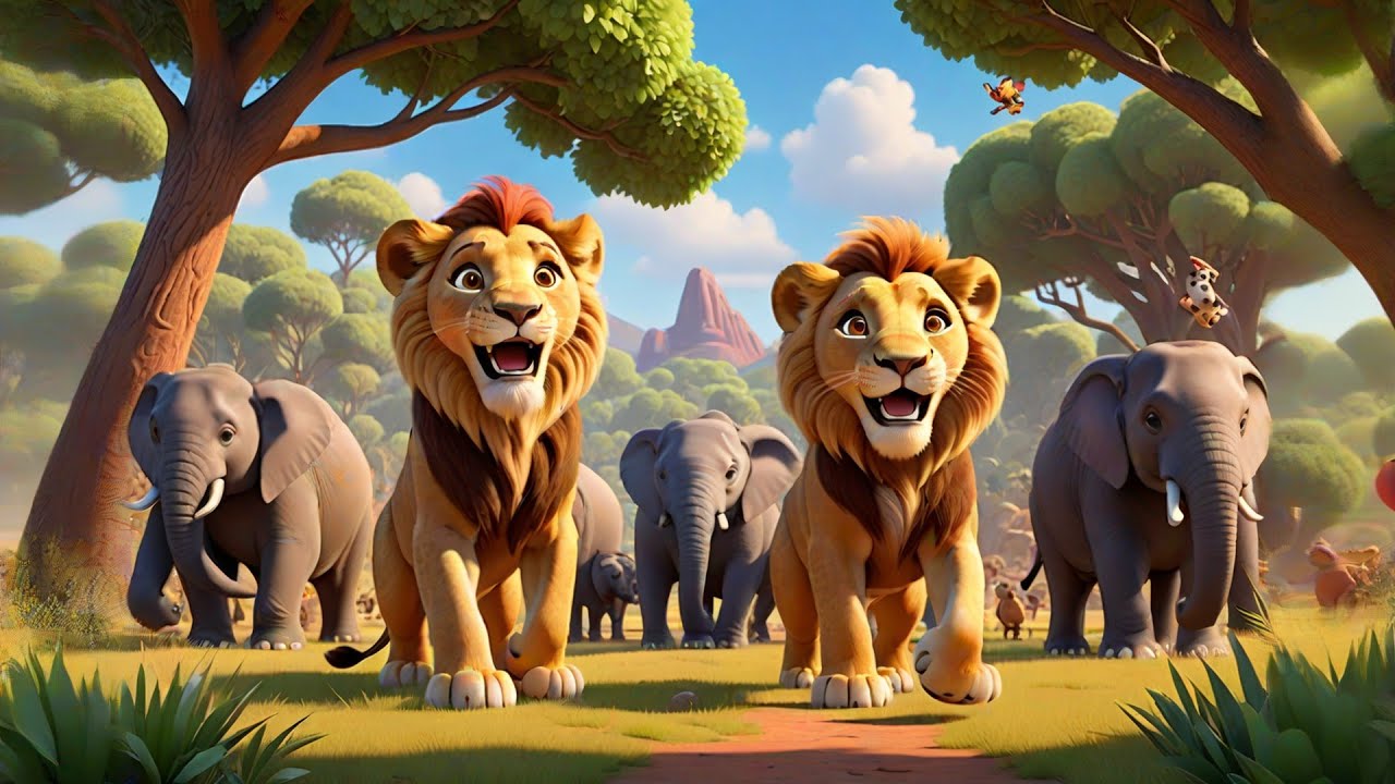 Two Tiny Lions Learn Tall and Short | Educational Kids Song | Nursery ...