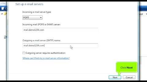 How to configure an email account in Windows (Vista) Mail