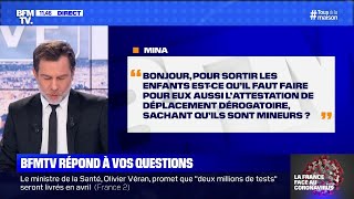 Dois-je faire une attestation de déplacement dérogatoire à mes enfants s'ils sont mineurs ?