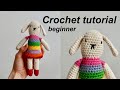 Easy bunny rabbit amigurumi / crochet tutorial