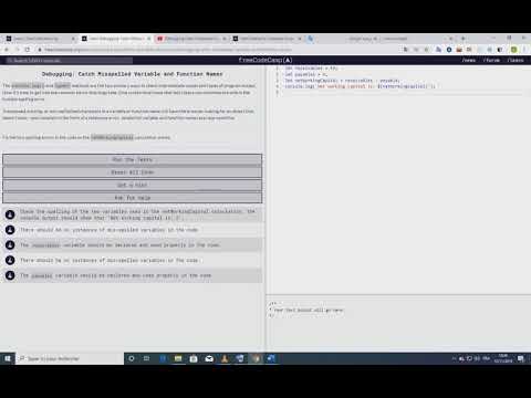 Debugging: Catch Misspelled Variable and Function Names