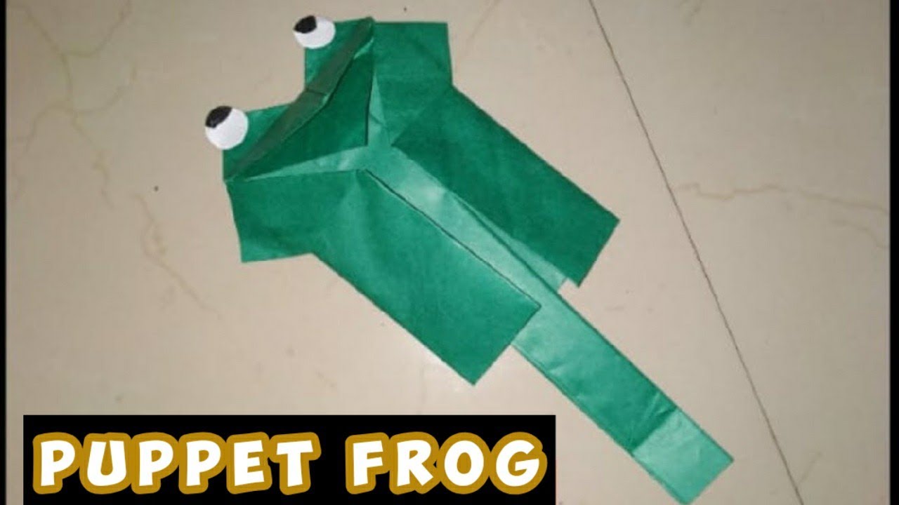 THE JAW OF THIS ORIGAMI PUPPET FROG MOVES MAGICALLY!! DIY - YouTube