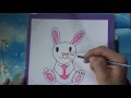 Dạy bé vẽ các loài động vật - Dạy bé vẽ con thỏ - How to draw a rabbit