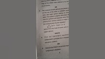 M.SC Maths classical Mechanics paper second semester third paper