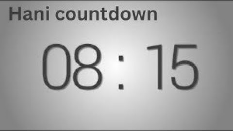 8 Minutes 15 seconds countdown Timer   Beep at the end   Simple Timer Eight min fifteen sec