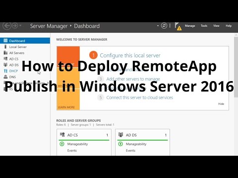 How to Deploy RemoteApp Publish in Windows server 2016