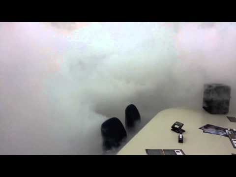 Demonstração de gerador de neblina em cliente
