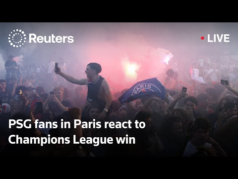 LIVE: PSG fans in Paris react to Champions League win over Arsenal