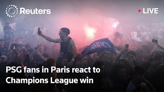LIVE: PSG fans in Paris react to Champions League win over Arsenal