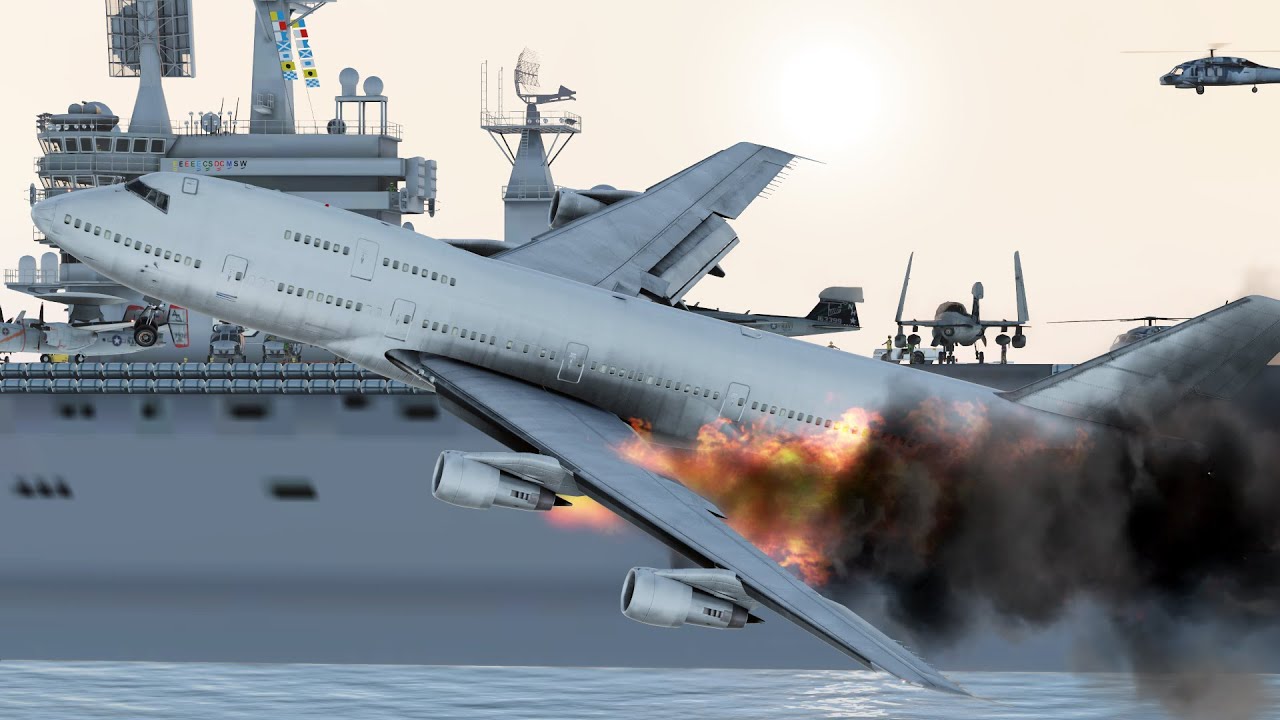Boeing 747 Emergency Landing On Water  X Plane11