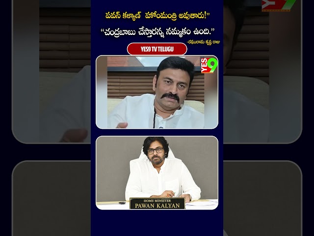 పవన్ కళ్యాణ్ హోంమంత్రి అవుతారు! #raghuramakrishnamraju  #pawankalyan #homeminister  #cmchandrababu