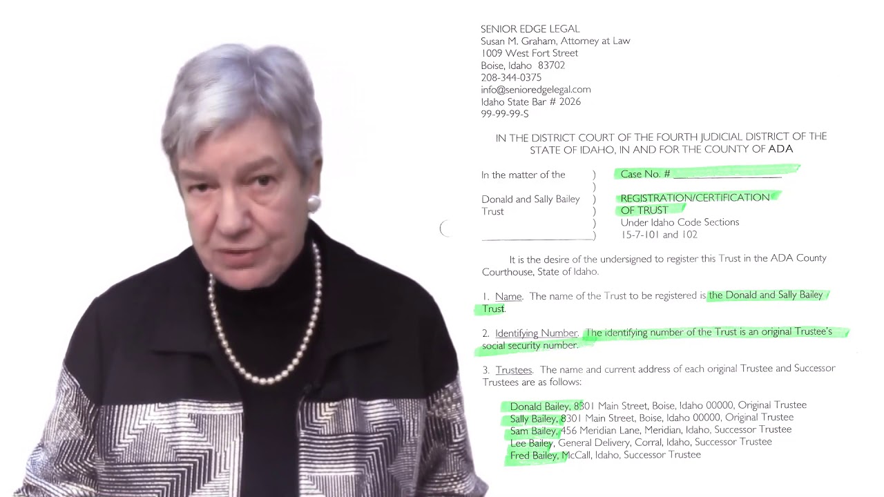 Senior Edge Legal Explanation of Trust Documents