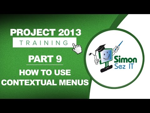 Project 2013 for Beginners Part 9: Using Contextual Menus in Project 2013