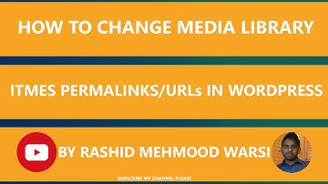 how to change permalinks or URLs of media library items in WordPress