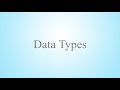 5 - Data types (Swahili)