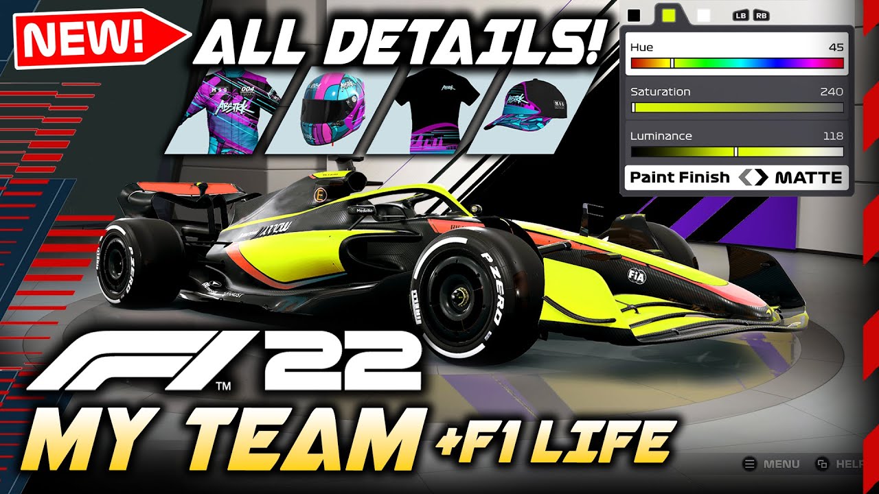 F1 22 Gameplay ALL NEW DETAILS ON MY TEAM CAREER and F1 LIFE HUB! Supercar Racing! Customization!