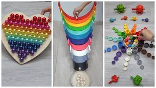 Satisfying Reverse Video | Xylophone, Balls, Pearls, Bead Tower, Marble Run