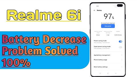 Realme 6i || Battery Draining Aoutometically Problem Fixed