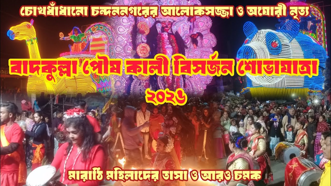 🤩😍বাদকুল্লা পৌষ কালী পূজা বিসর্জন শোভাযাত্রা ২০২৬। 🤩 Badkulla Pouskali Puja ।