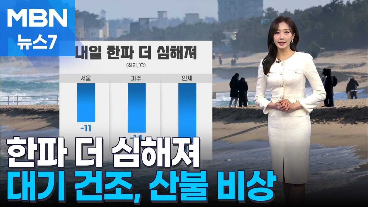 [날씨] 한파 더 심해져…대기 건조 '산불 비상' [MBN 뉴스7]