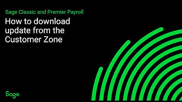 Sage Classic and Premier Payroll - How to download update from the Customer Zone