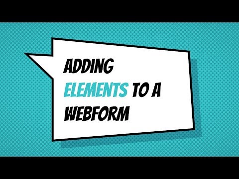 Adding elements to a webform