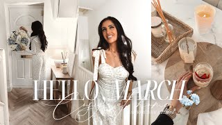 Hello, March | Diy Spring Wreath, Healthy Eating & Twins New Bedroom 🪻