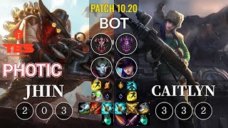 TES Photic Jhin vs Caitlyn Bot - KR Patch 10.20