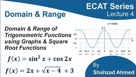 Domain & Range of Trigonometric Functions Using Graphs & Square Root Functions | ECAT Series Lec 4
