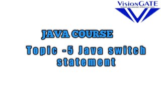 Java Switch Statement