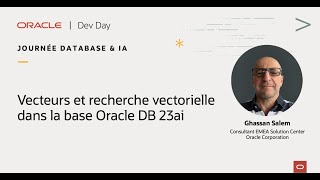 Vecteurs et recherche vectorielle dans la base Oracle DB 23ai