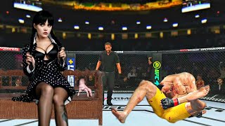 Crazy Fight 🔥🐉Jenna Ortega vs. Bruce Lee woman - EA Sports UFC 4 Rematch