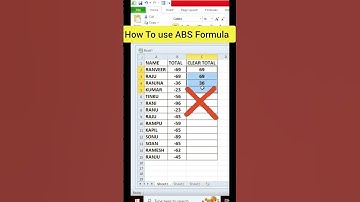 "How to Use ABS Formula in Excel | Quick #shorts #viral