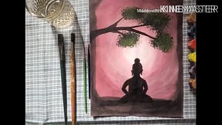 Easy buddha painting for Beginners/step by step painting of buddha