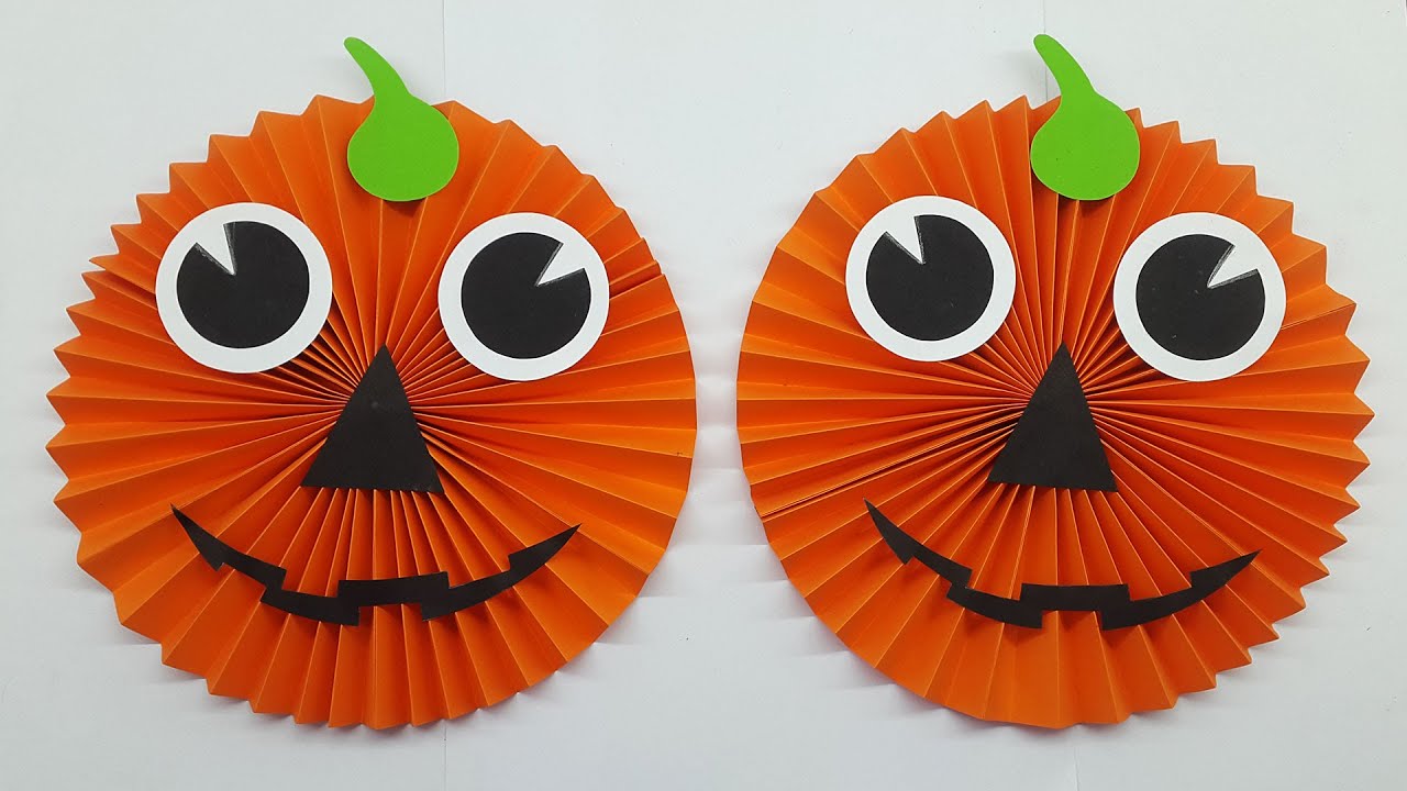 DIY Halloween Paper Crafts 🎃Paper Pumpkin Making for Halloween ...