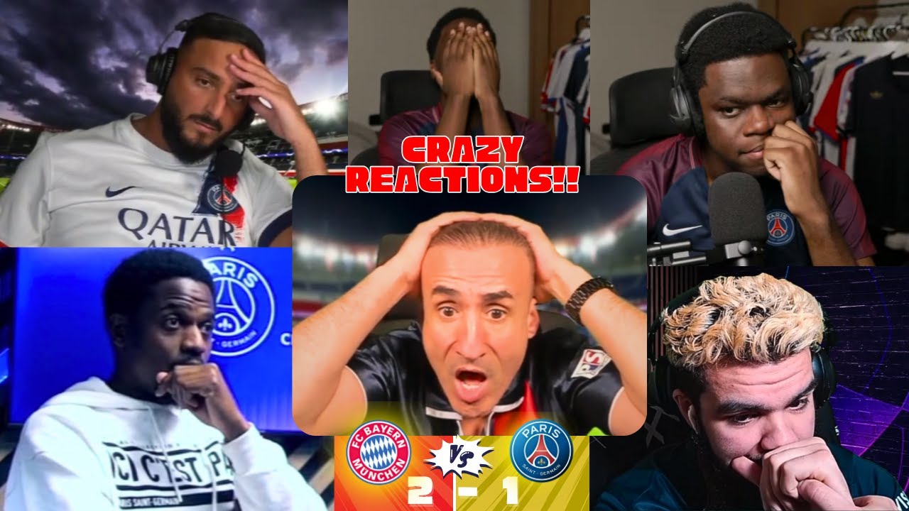 Réaction en larmes et humiliée des supporters du PSG après la défaite2-1du Bayern Munich face au PSG