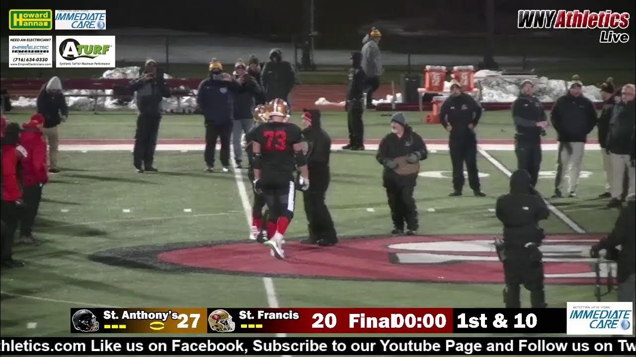 LIVE HS FOOTBALL CHSSA NY STATE CHAMPIONSHIP ST. FRANCIS VS ST