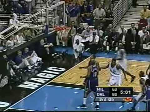 2001 Playoffs Magic - Bucks GM3 Part3 (Ray Allen dunks on T-Mac)
