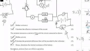 2016 Final|Matric IEB Physics Paper 1 Exam |Question 7| Electric Circuits