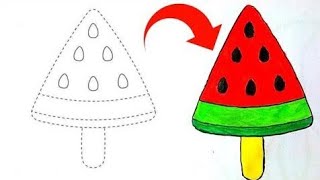 How to draw Watermelon drawingeasy Easy watermelon Watermelon drawing