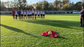 Hanwell Town Remembrance Tribute 2022 (12/11/22) | Pre-match vs Winchester City