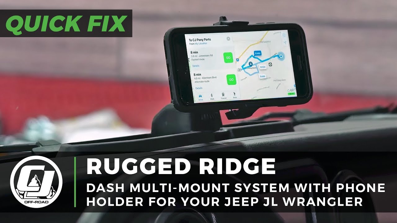 Jeep JL Wrangler Install Rugged Ridge Dash MultiMount System with a