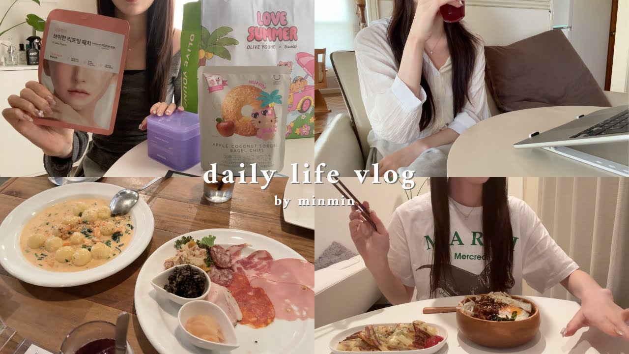 vlog | 一人暮らしの日常vlog🏡オリーブヤング購入品紹介🛒自炊して帰省して花火見て...夏を大満喫🍉簡単レシピ/韓国料理/夏祭り