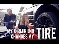 Girlfriend Changes Boyfriend's Tire