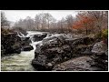 Beautiful waterfall photography conditions in glen orchy scotland