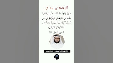 الآية (61)من سورة النحل// القارئ الشيخ مشاري العفاسي.