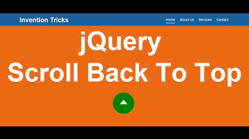 Web page Scroll Back to Top Button using jQuery | Click to scroll Back to Top