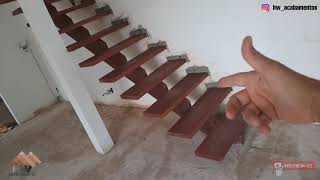 Como fazer escada de madeira reta