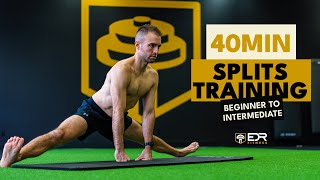 Celebrity 40 Minute Splits Training! // Middle and Front Split // Beginner to Intermediate Net Worth